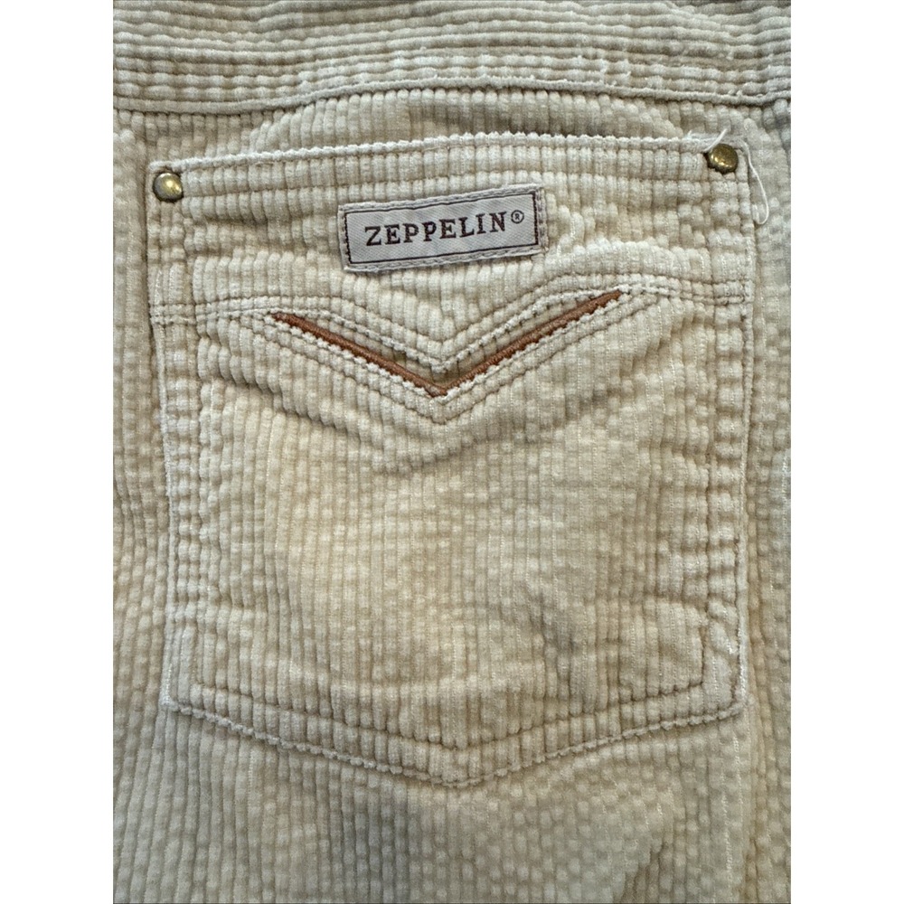 Zeppelin Men's 31x34 (fits 28x30) Corduroy Pants Cream Tan Western Style 1-9850 - Picture 3 of 9